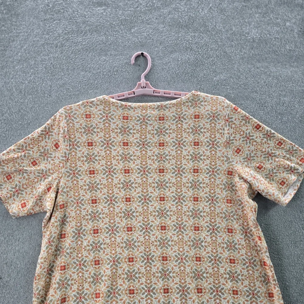 Croft & Barrow Women‎ Shirt 1X Multicolor Floral V-Neck Pullover